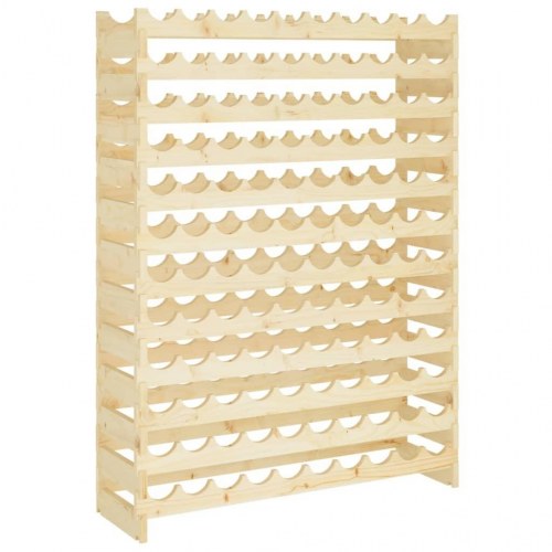 Vinreol 101x29x134 cm massivt fyrretræ