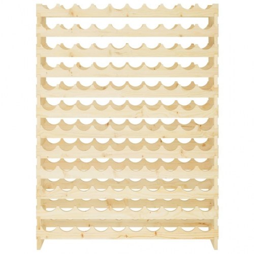 Vinreol 101x29x134 cm massivt fyrretræ