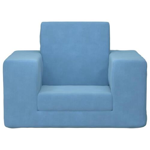 Sofaseng til børn blødt plys blå