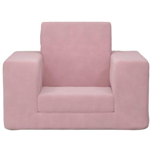Sofaseng til børn blødt plys lyserød