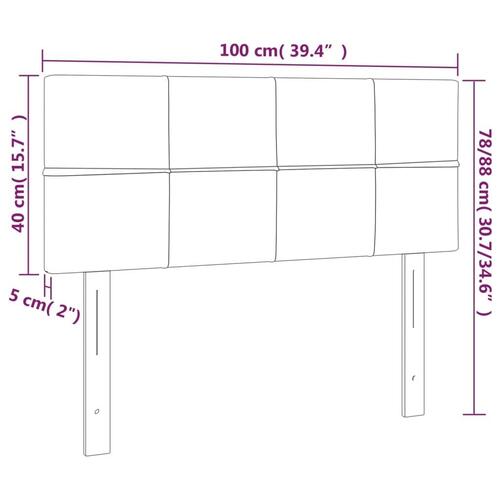 Sengegavl 100x5x78/88 cm stof sort