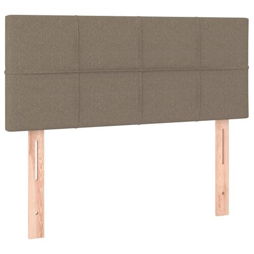 Sengegavl 100x5x78/88 cm stof gråbrun
