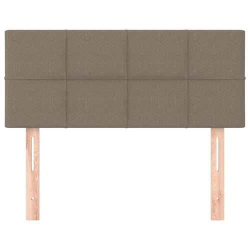 Sengegavl 100x5x78/88 cm stof gråbrun