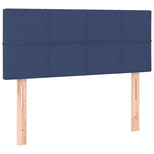 Sengegavl 100x5x78/88 cm stof blå