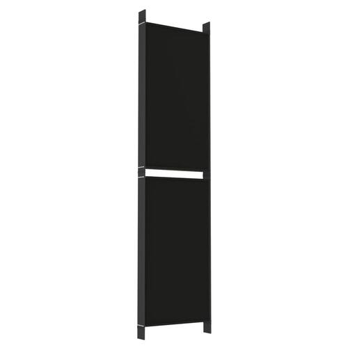 6-panels rumdeler 300x200 cm stof sort