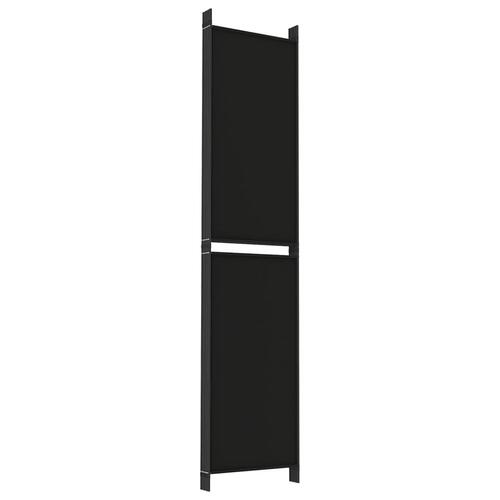 6-panels rumdeler 300x220 cm stof sort