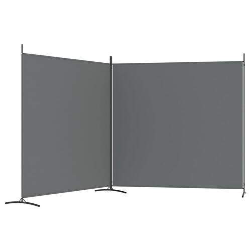 2-panels rumdeler 348x180 cm stof antracitgrå