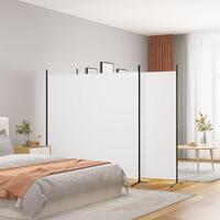3-panels rumdeler 525x180 cm stof hvid