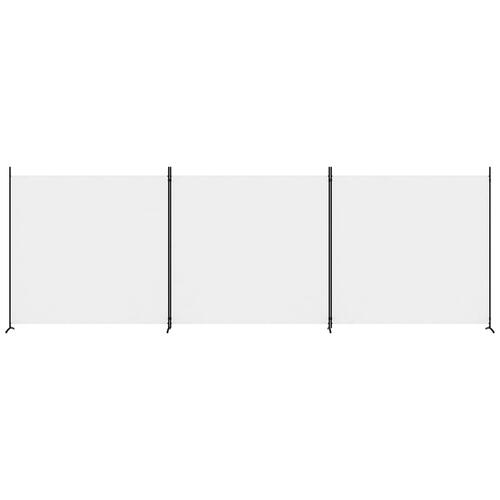 3-panels rumdeler 525x180 cm stof hvid