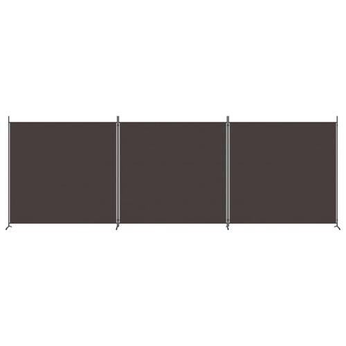 3-panels rumdeler 525x180 cm stof brun