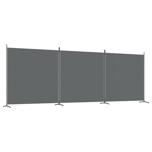 3-panels rumdeler 525x180 cm stof antracitgrå