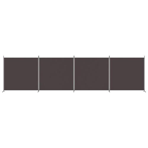 4-panels rumdeler 698x180 cm stof brun