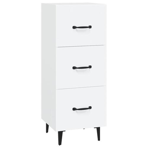 Skænk 34,5x34x90 cm konstrueret træ hvid