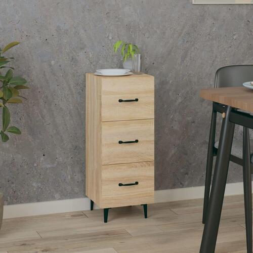 Skænk 34,5x34x90 cm konstrueret træ sonoma-eg