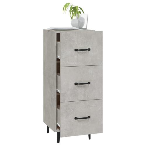 Skænk 34,5x34x90 cm konstrueret træ betongrå