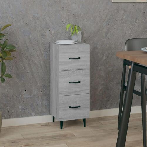 Skænk 34,5x34x90 cm konstrueret træ grå sonoma-eg