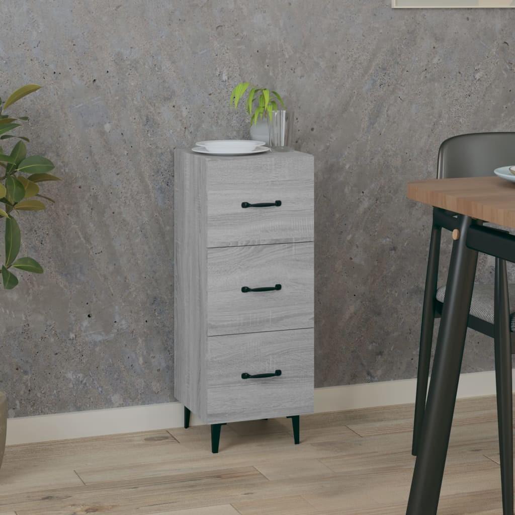 Skænk 34,5x34x90 cm konstrueret træ grå sonoma-eg