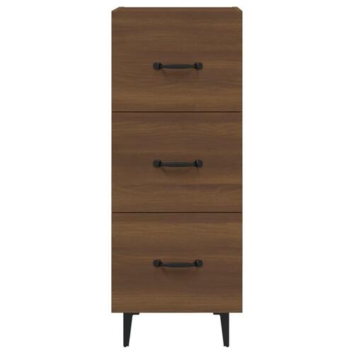Skænk 34,5x34x90 cm konstrueret træ brun egetræsfarve