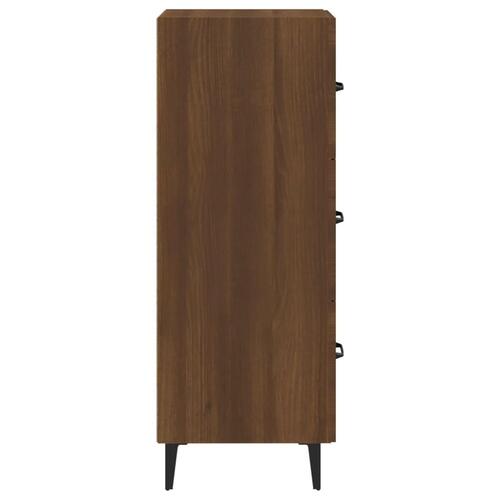 Skænk 34,5x34x90 cm konstrueret træ brun egetræsfarve