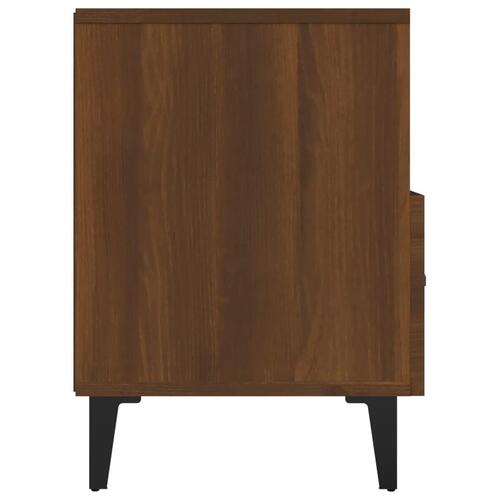 Tv-bord 80x36x50 cm konstrueret træ brun egetræsfarve