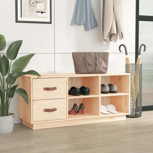 Skobænk 100x34x45 cm massivt fyrretræ