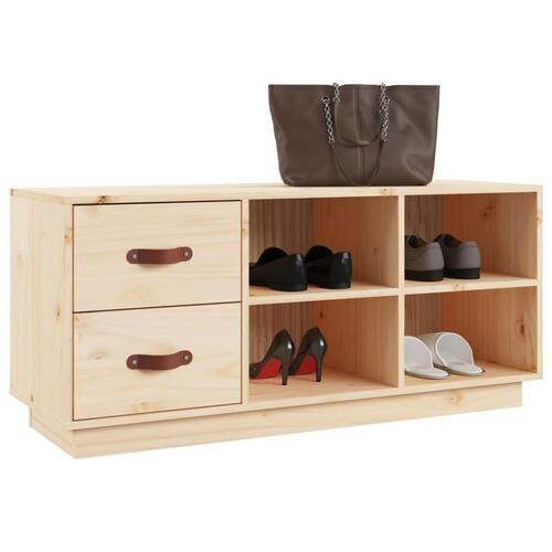 Skobænk 100x34x45 cm massivt fyrretræ