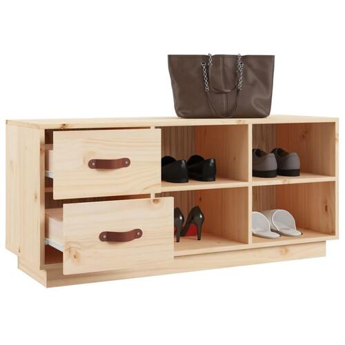 Skobænk 100x34x45 cm massivt fyrretræ
