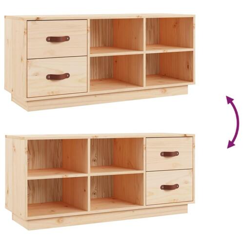 Skobænk 100x34x45 cm massivt fyrretræ