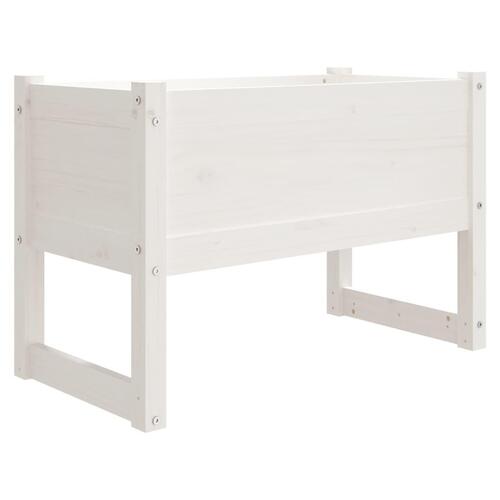 Plantekasse 78x40x52 cm massivt fyrretræ hvid