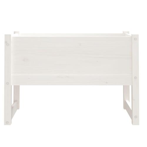 Plantekasse 78x40x52 cm massivt fyrretræ hvid