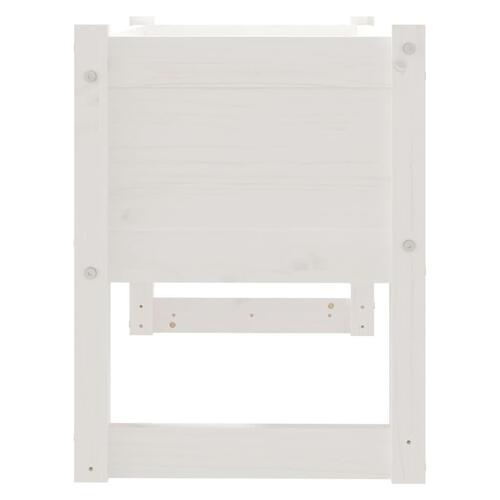 Plantekasse 78x40x52 cm massivt fyrretræ hvid