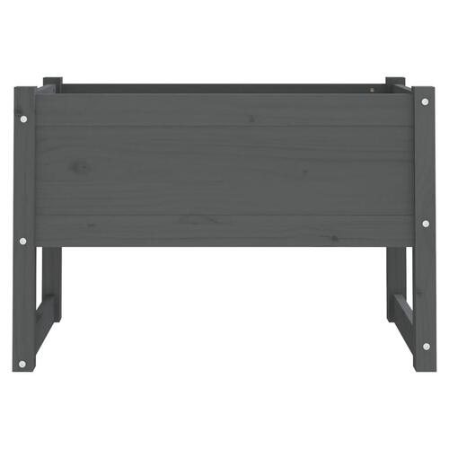Plantekasse 78x40x52 cm massivt fyrretræ grå