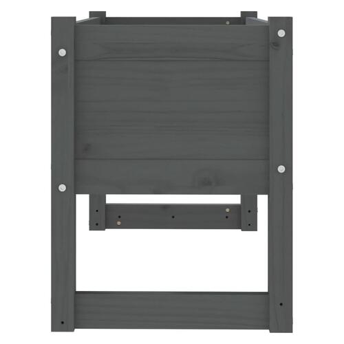 Plantekasse 78x40x52 cm massivt fyrretræ grå