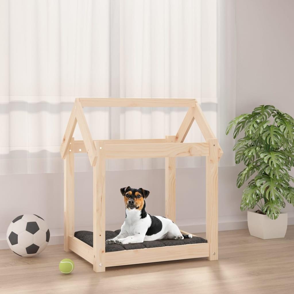Hundeseng 61x50x70 cm massivt fyrretræ