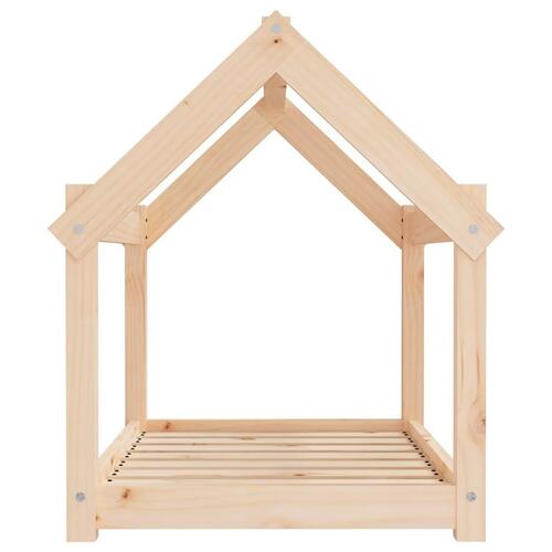 Hundeseng 81x60x70 cm massivt fyrretræ
