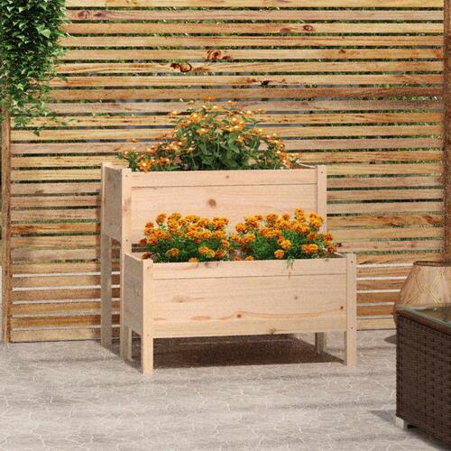 Plantekasse 84,5x84x75 cm massivt fyrretræ