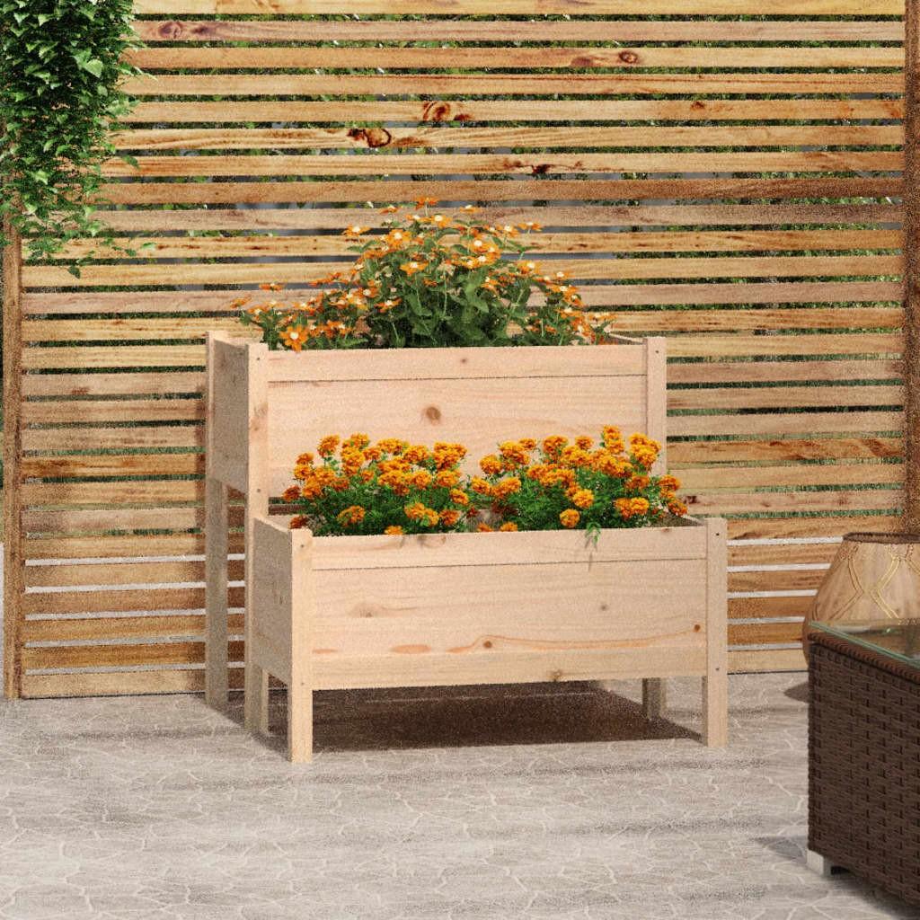 Plantekasse 84,5x84x75 cm massivt fyrretræ