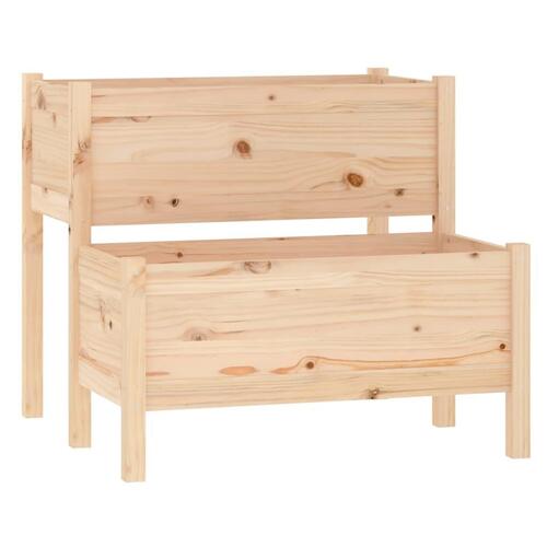 Plantekasse 84,5x84x75 cm massivt fyrretræ