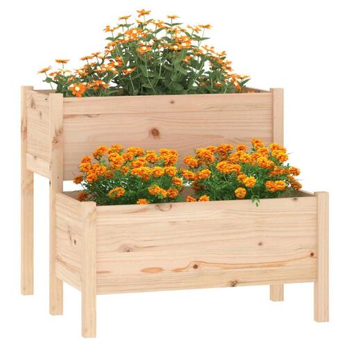 Plantekasse 84,5x84x75 cm massivt fyrretræ