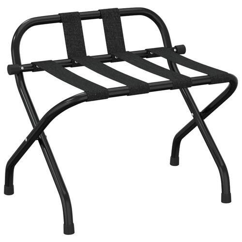 Kuffertstativ med ryglæn 56x39x52 cm sort