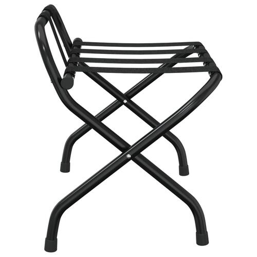 Kuffertstativ med ryglæn 56x39x52 cm sort