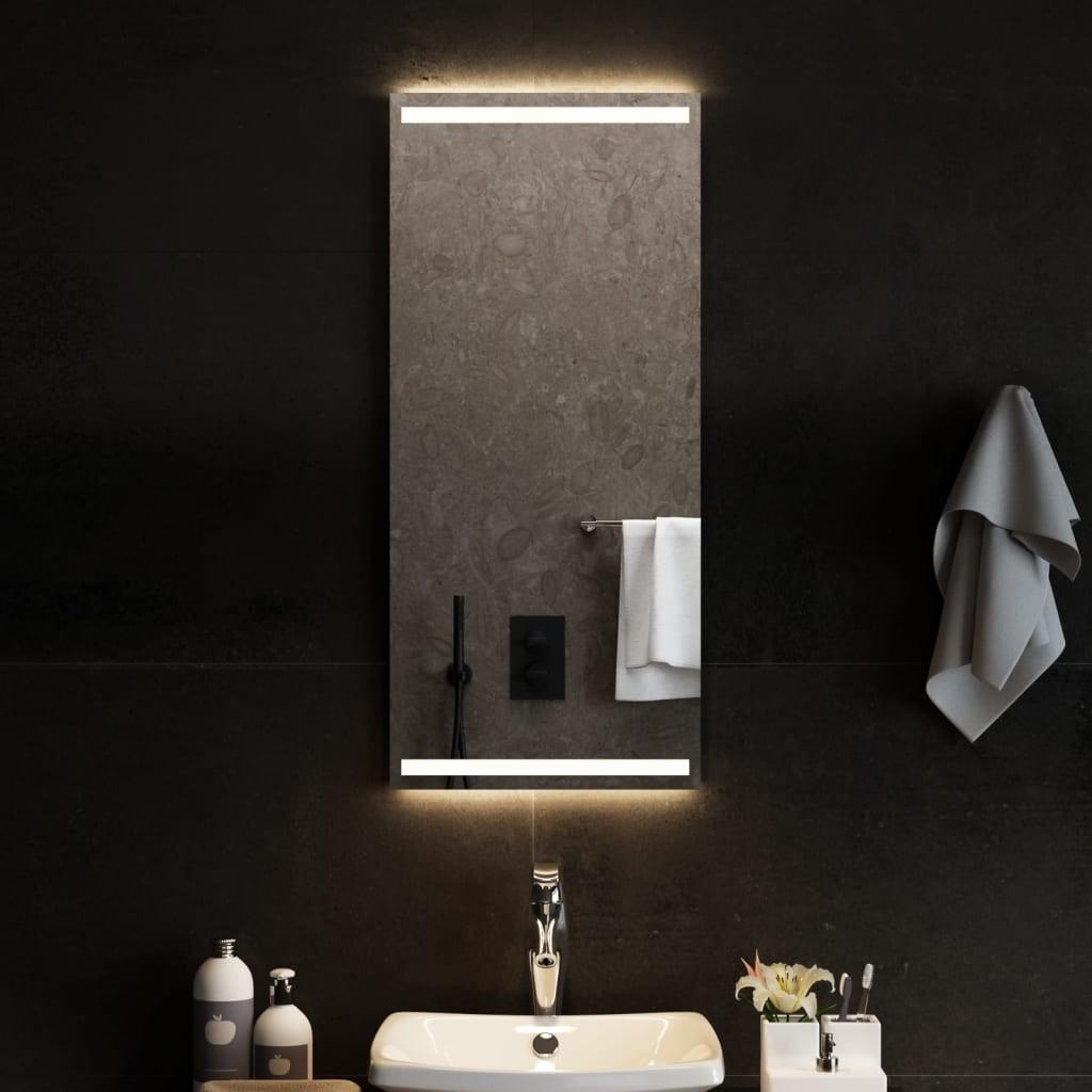 Badeværelsesspejl med LED-lys 40x90 cm