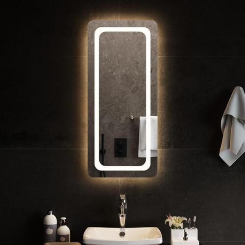 Badeværelsesspejl med LED-lys 40x90 cm