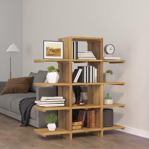 Bogreol 100x30x120 cm massivt teaktræ