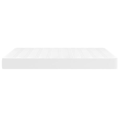 Springmadras med pocketfjedre 140x190x20 cm kunstlæder hvid
