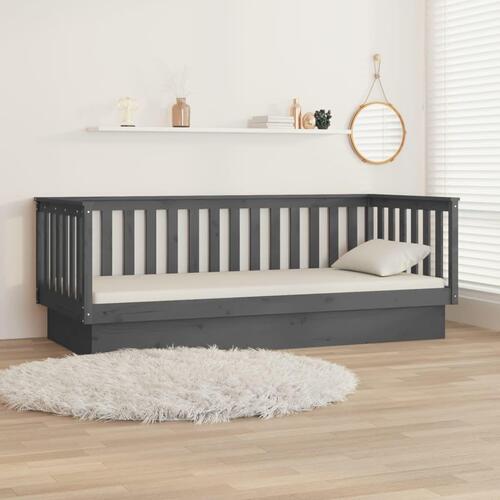 Daybed 100x200 cm massivt fyrretræ grå
