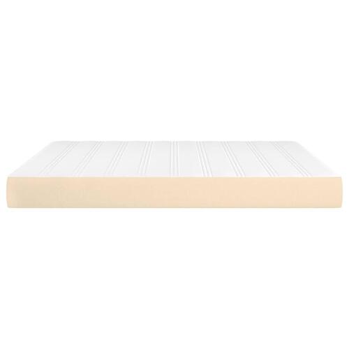 Springmadras med pocketfjedre 180x200x20 cm stof cremefarvet