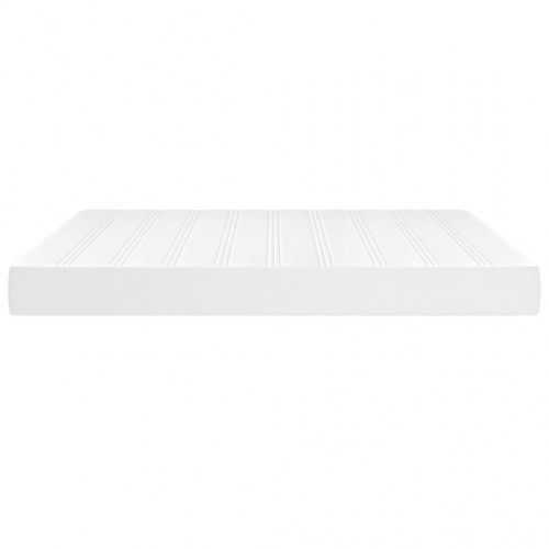 Springmadras med pocketfjedre medium 180x200x20 cm kunstlæder hvid