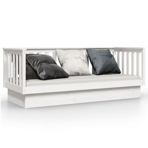 Daybed 75x190 cm massivt fyrretræ hvid