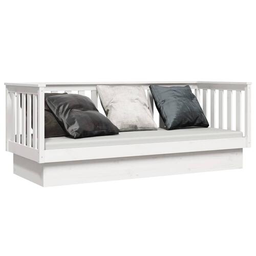Daybed 75x190 cm massivt fyrretræ hvid